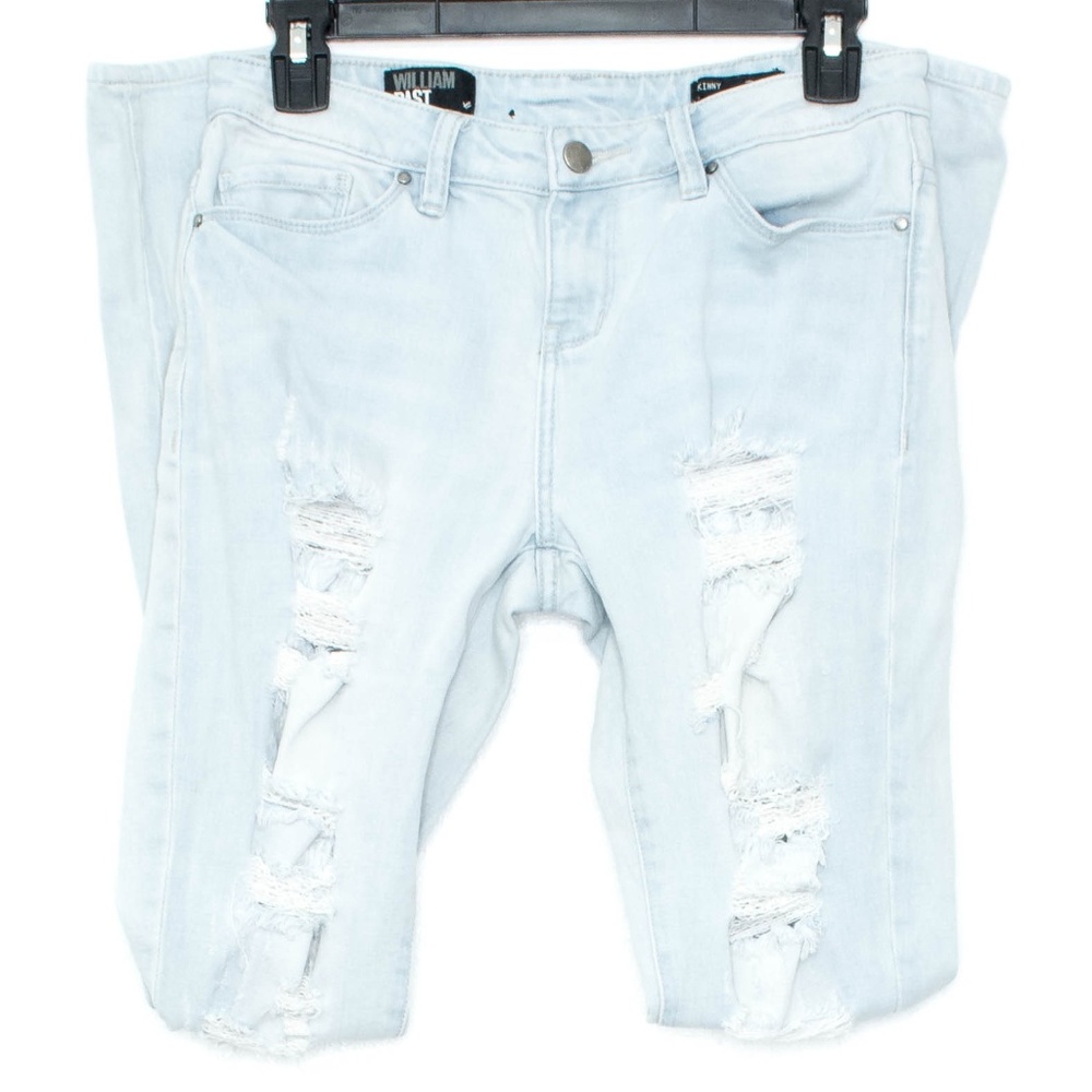 William Rast Jeans Skinny Destroyed Blue 26 CB